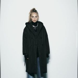 Zara waterproof puffy trench coat